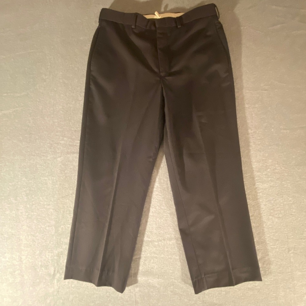 LL Bean Mens Blue Chino Pants Flat Front Straight Leg Cotton Blend Size 33